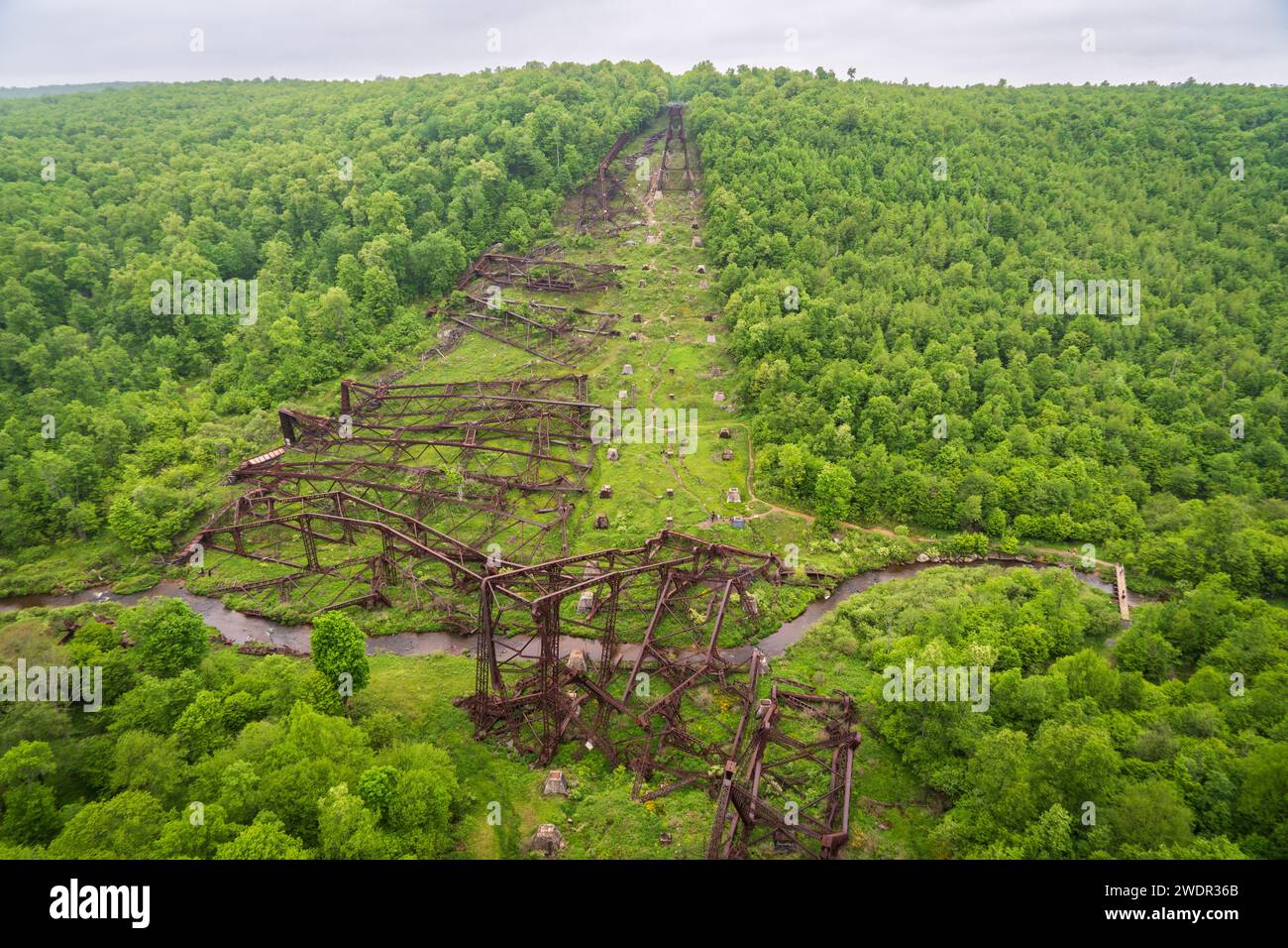 Il Kinzua Bridge State Park in Pennsylvania Foto Stock