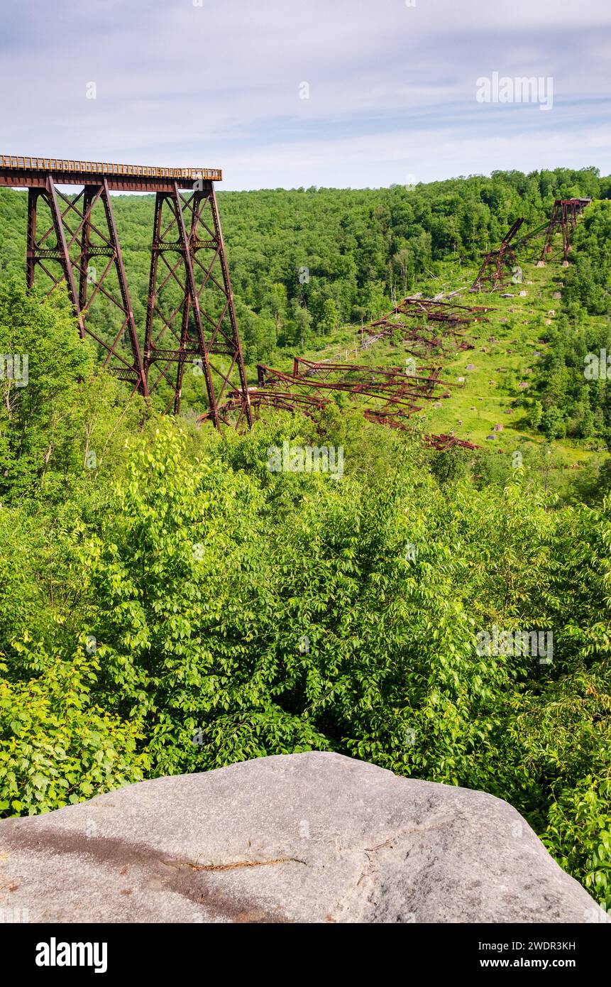 Il Kinzua Bridge State Park in Pennsylvania Foto Stock