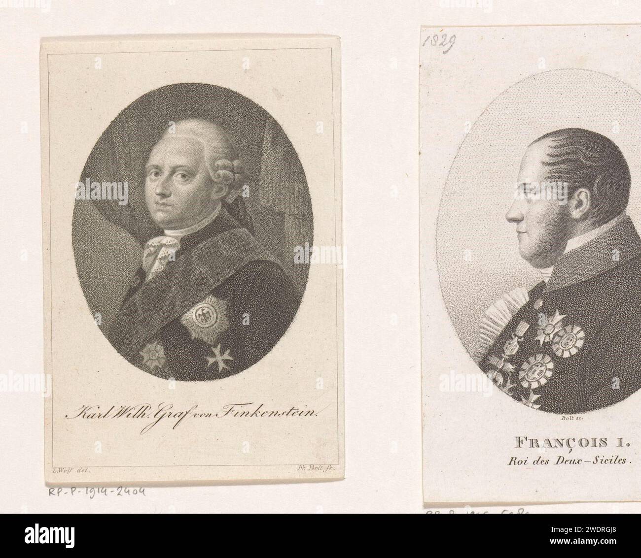 Ritratto van Carl Wilhelm Finck von Finckenstein, Johann Friedrich Bolt, dopo Ludwig Wolf, 1779 - 1836 stampa Berlin paper Historical Persons. Ordine cavalleresco (con NOME) - insegne di ordine cavalleresco, ad esempio: Badge, catena (con NOME dell'ordine) Foto Stock