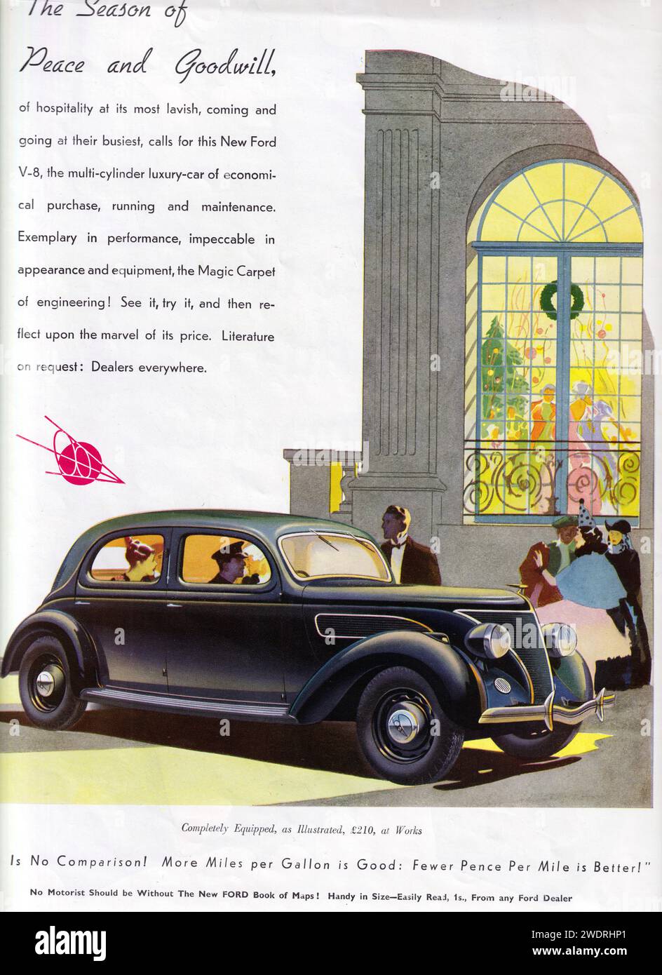 Ford V8 - Magazine Advertisement , 1936 Foto Stock