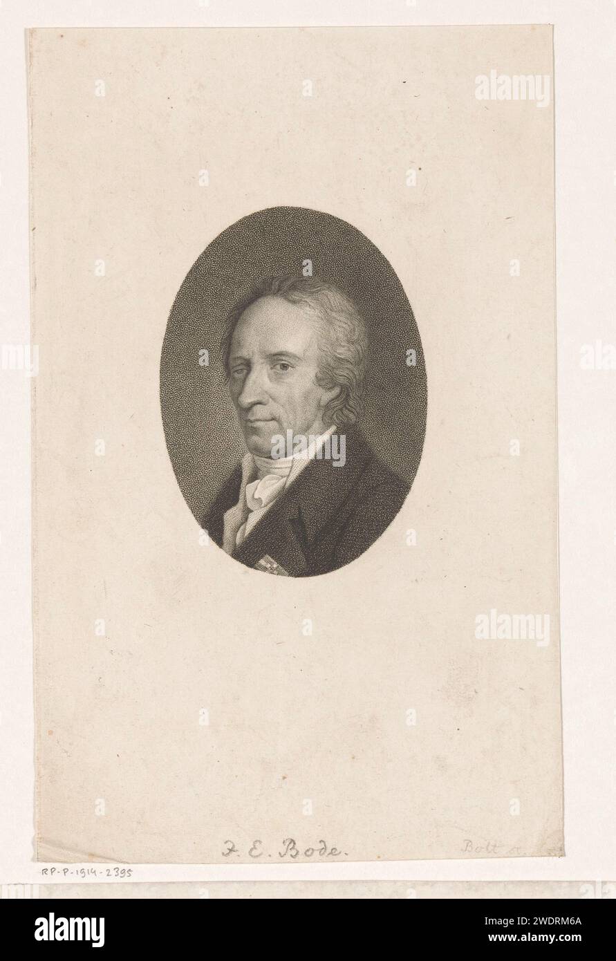 Ritratto van Johann Elert Bode, Friedrich Wilhelm Bollinger, Johann Friedrich Bolt (Rejected Attribution), dopo Franz Gareis, 1787 - 1825 stampa Berlin paper Historical Persons Foto Stock