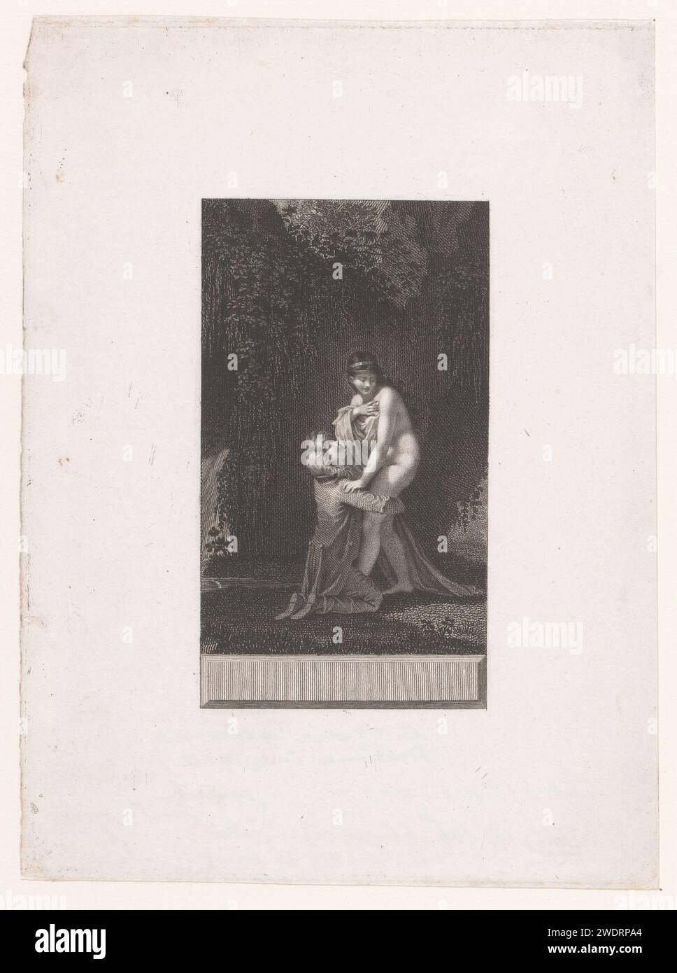 Stellina in Edouard, Barthélémy Joseph Fulcran Roger, dopo Pierre Prud'Hon, c. 1799 stampa UIT scena 'The Indian Tribe' van Lucien Bonaparte. incisione/incisione di caratteri e oggetti letterari. grotta, grotta Foto Stock Stellina in Edouard, Barthélémy Joseph Fulcran Roger, dopo Pierre Prud'Hon, c. 1799 stampa UIT scena 'The Indian Tribe' van Lucien Bonaparte. incisione/incisione di caratteri e oggetti letterari. grotta, grotta Foto Stock
