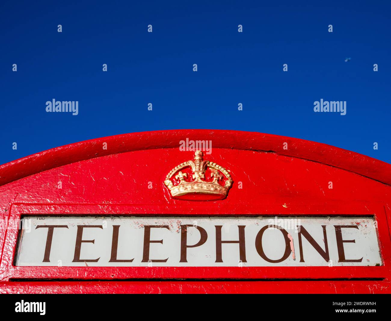 Red Telephone Box, Hampstead, Londra, Inghilterra, Regno Unito, GB. Foto Stock