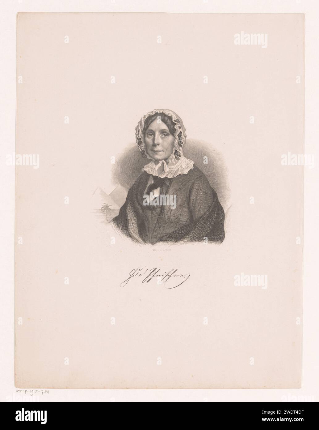 PortraT van Ida Pfeiffer, August Weger, 1849 - 1892 stampa Leipzig carta acciaio incisione personaggi storici. ritratto di uno scrittore Foto Stock