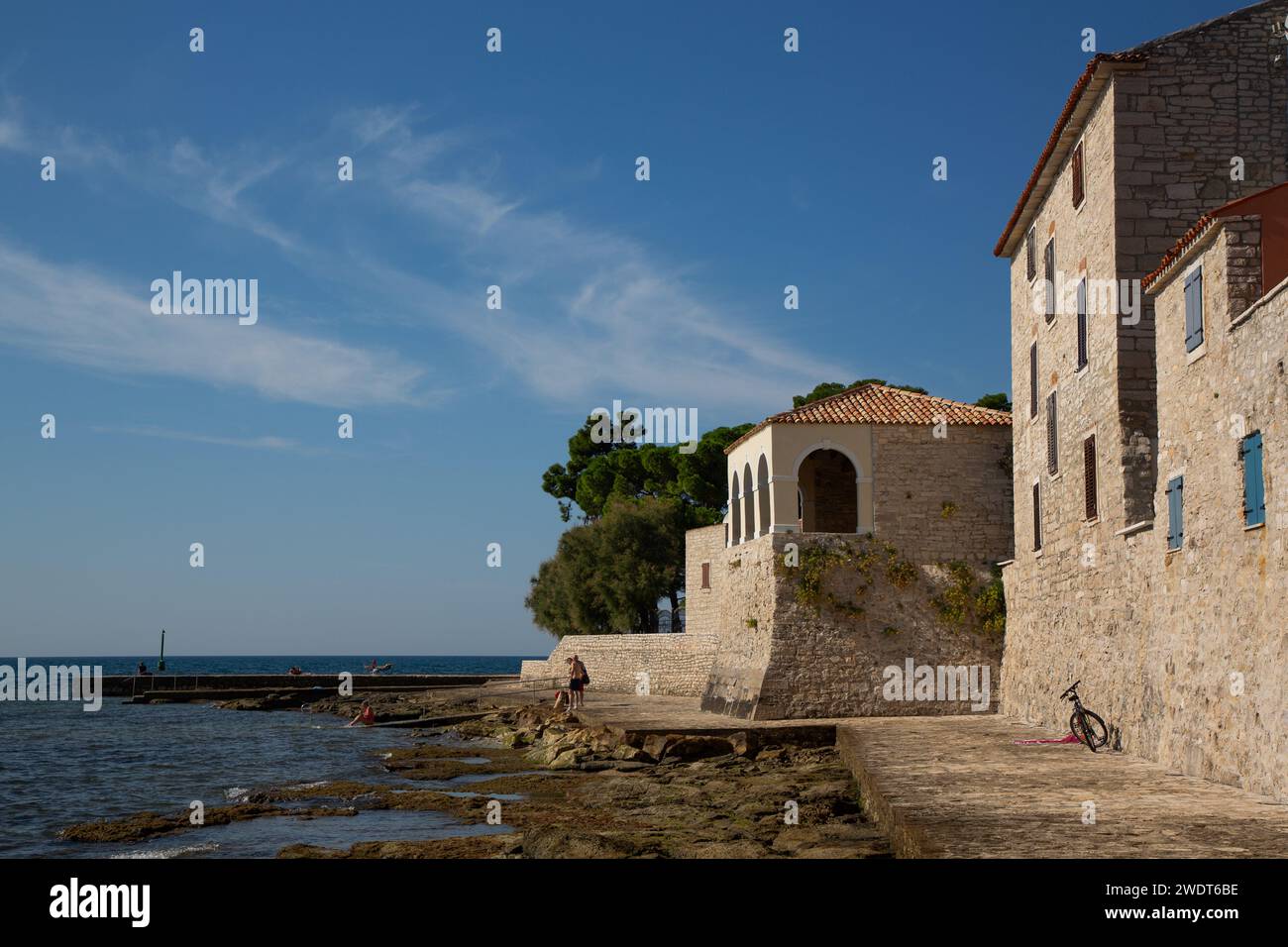 Belvedere sito storico, risalente al 1649, città Vecchia, Novigrad, Croazia, Europa Foto Stock