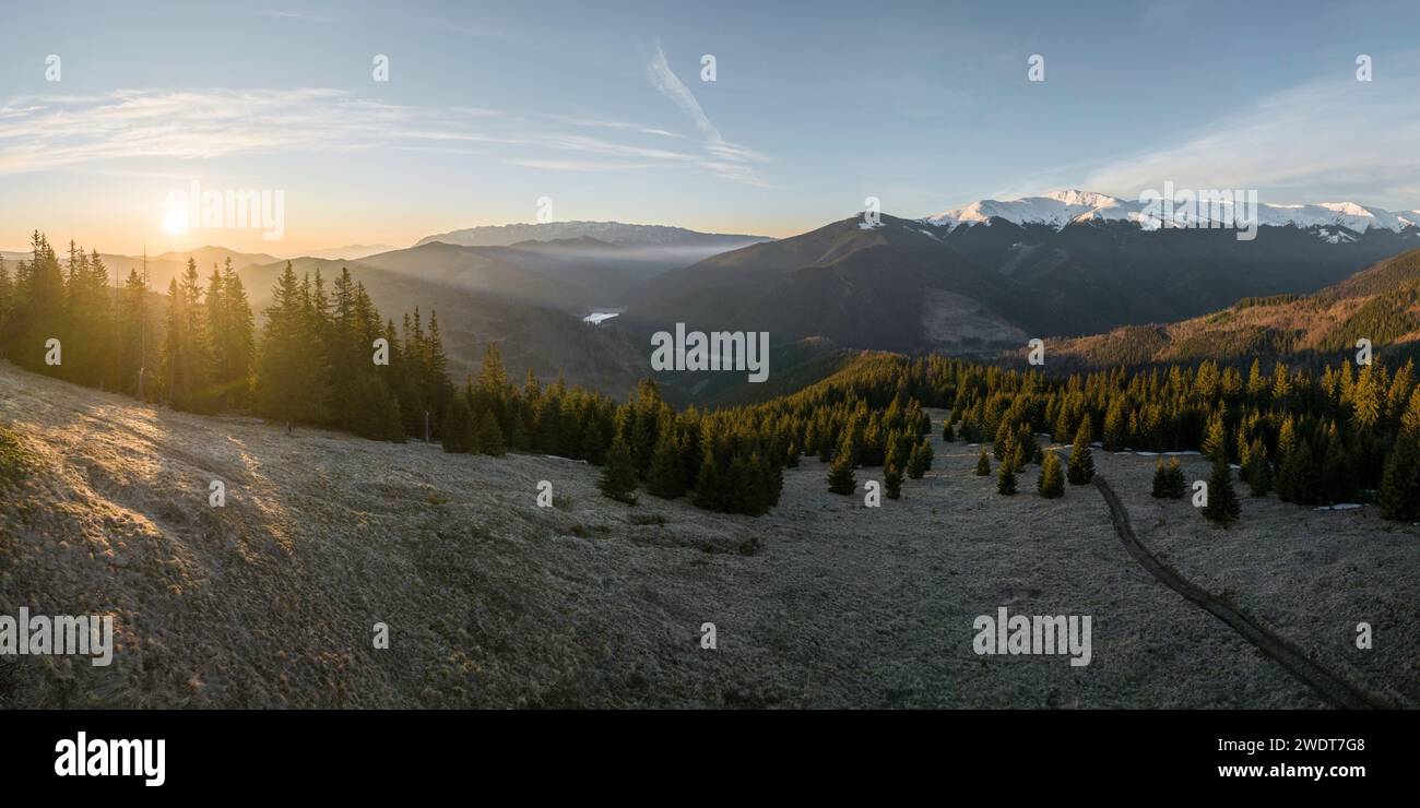 Monti Fagaras, Contea di Arges, Muntenia, Romania, Europa Foto Stock