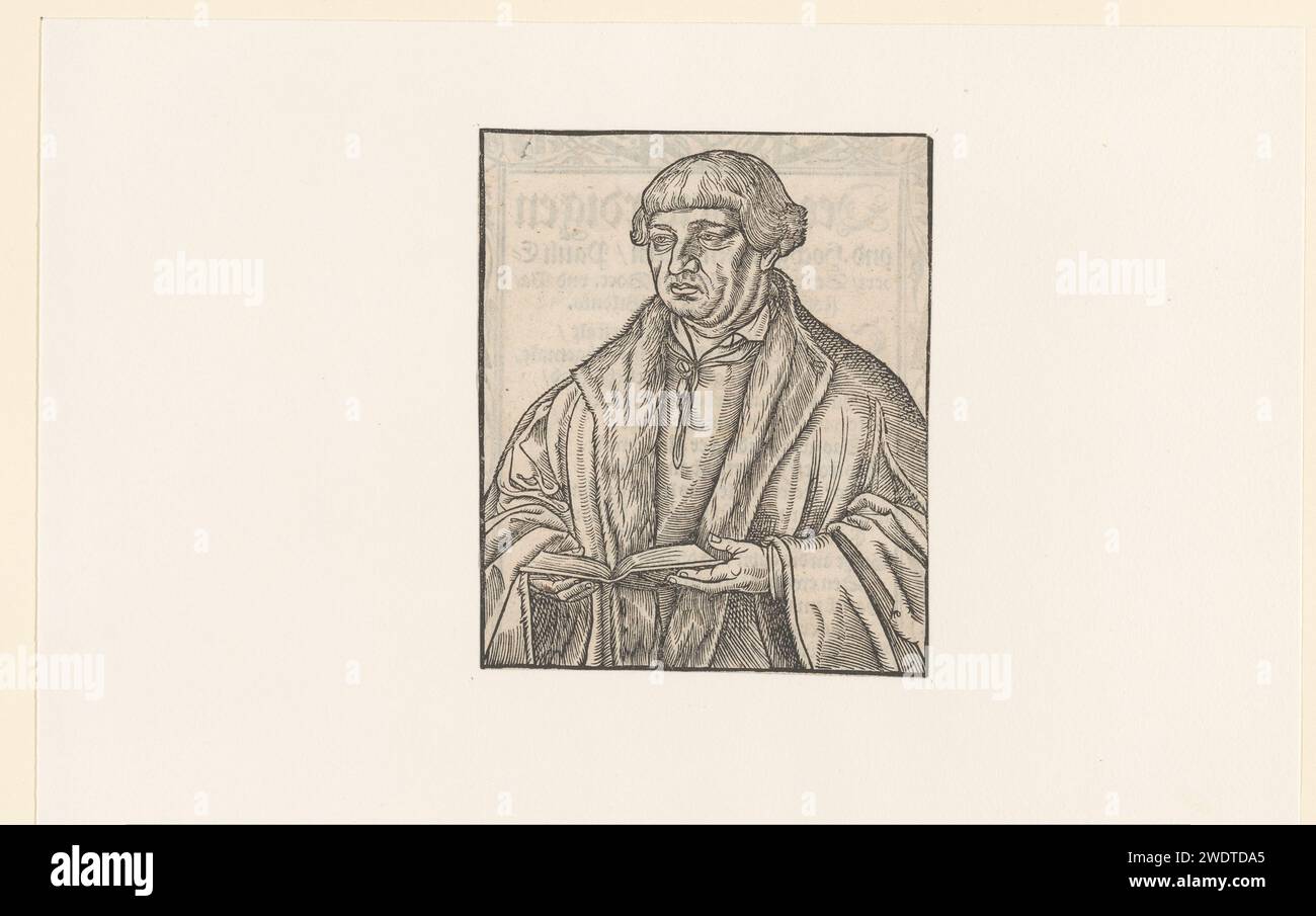 Ritratto van Johann Bugenhagen, Anonimo, Lucas Cranach (II), 1525 - 1586 teologo della carta stampata. persone storiche Foto Stock
