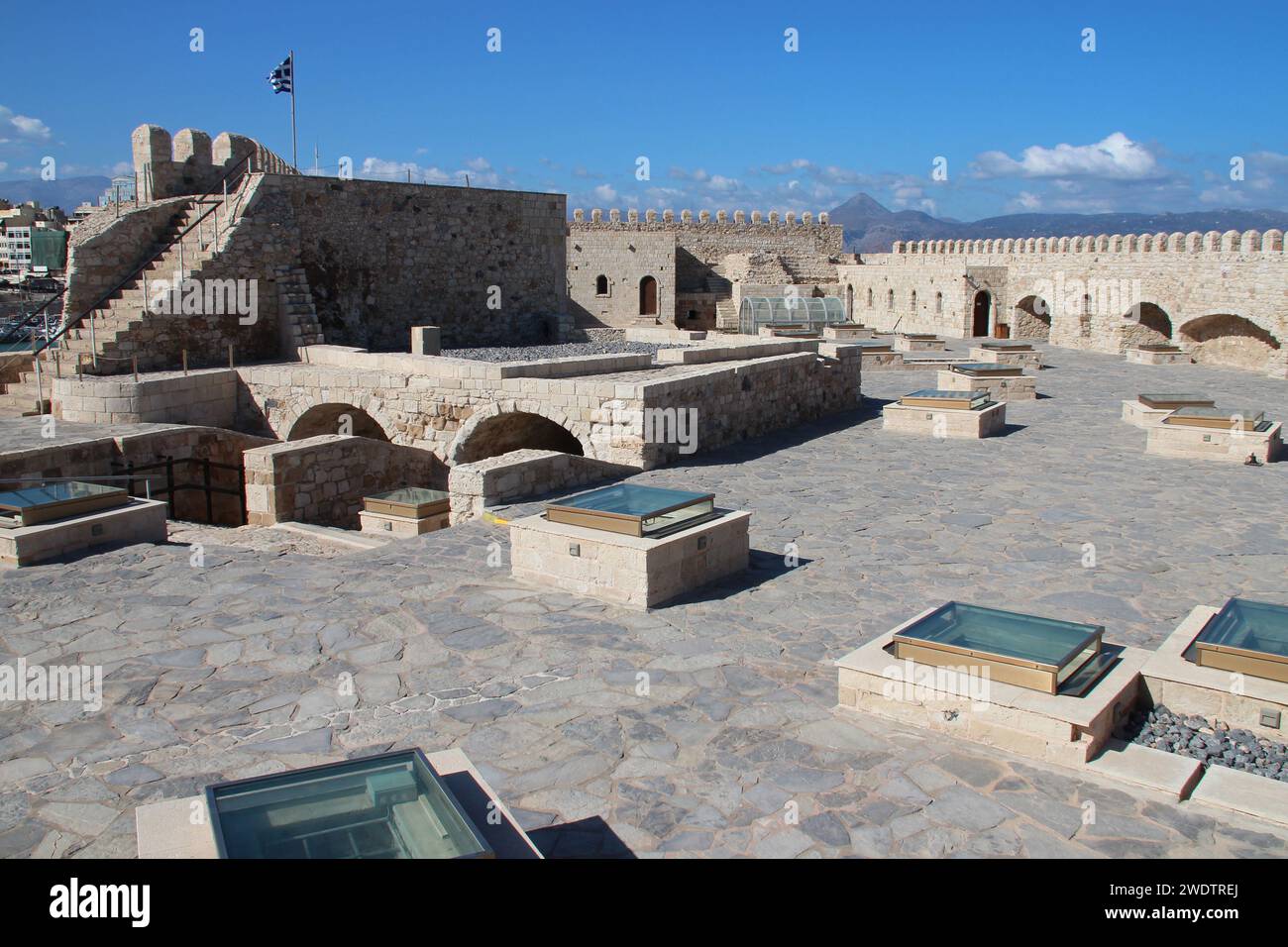 fortezza venitiana (kastro koules) a heraklion a creta in grecia Foto Stock