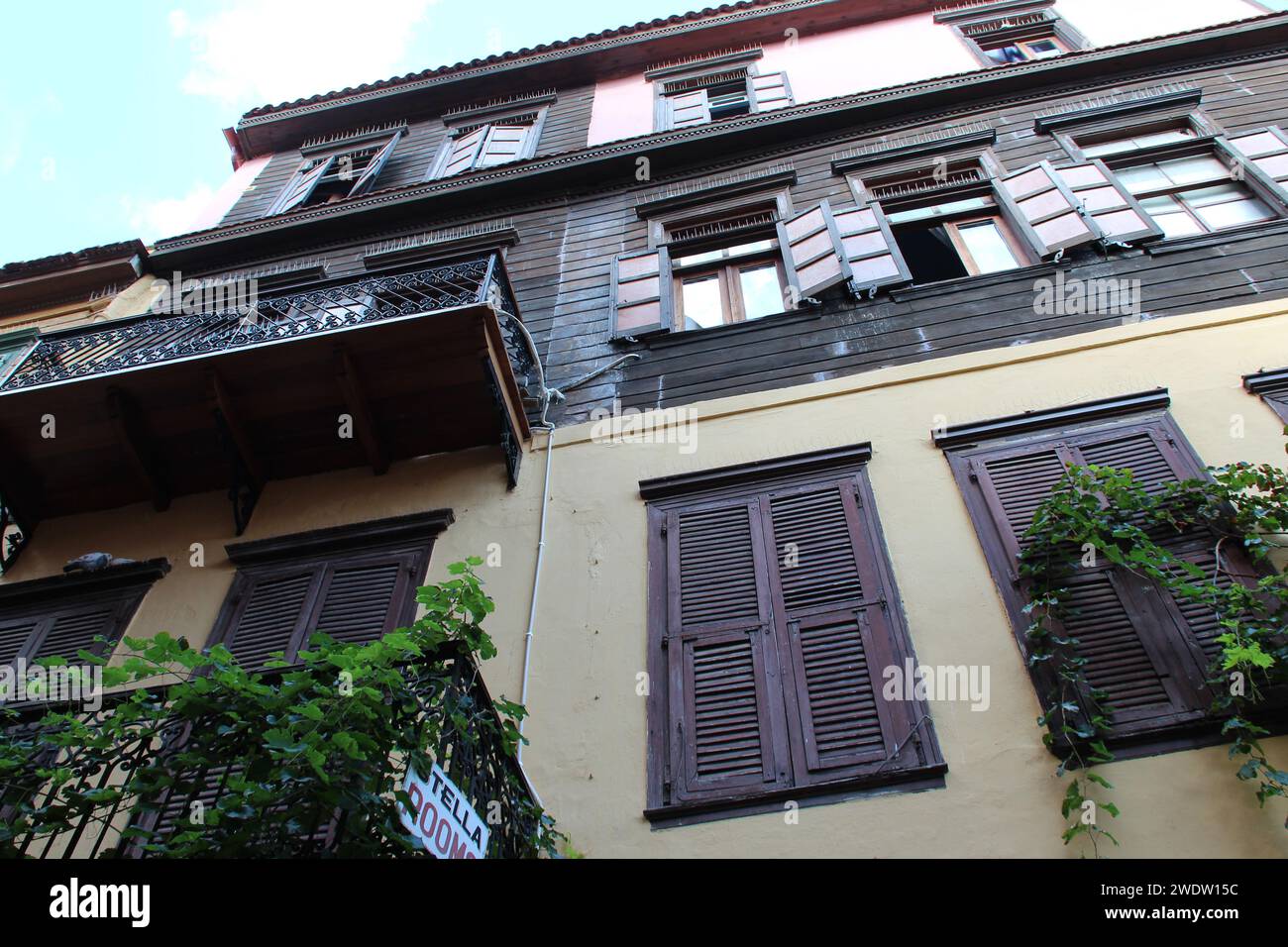 edificio abitativo a chania a creta in grecia Foto Stock