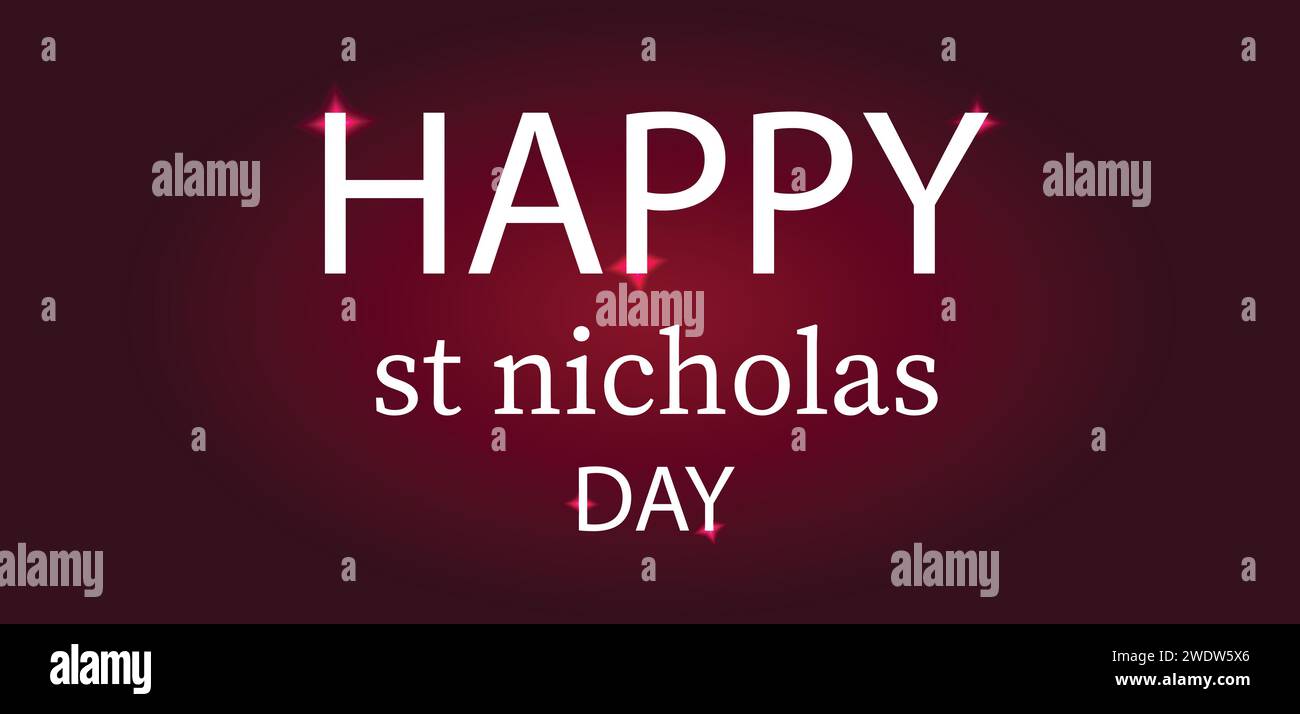 Buon giorno di san nicola disegno illustrativo del testo Illustrazione Vettoriale