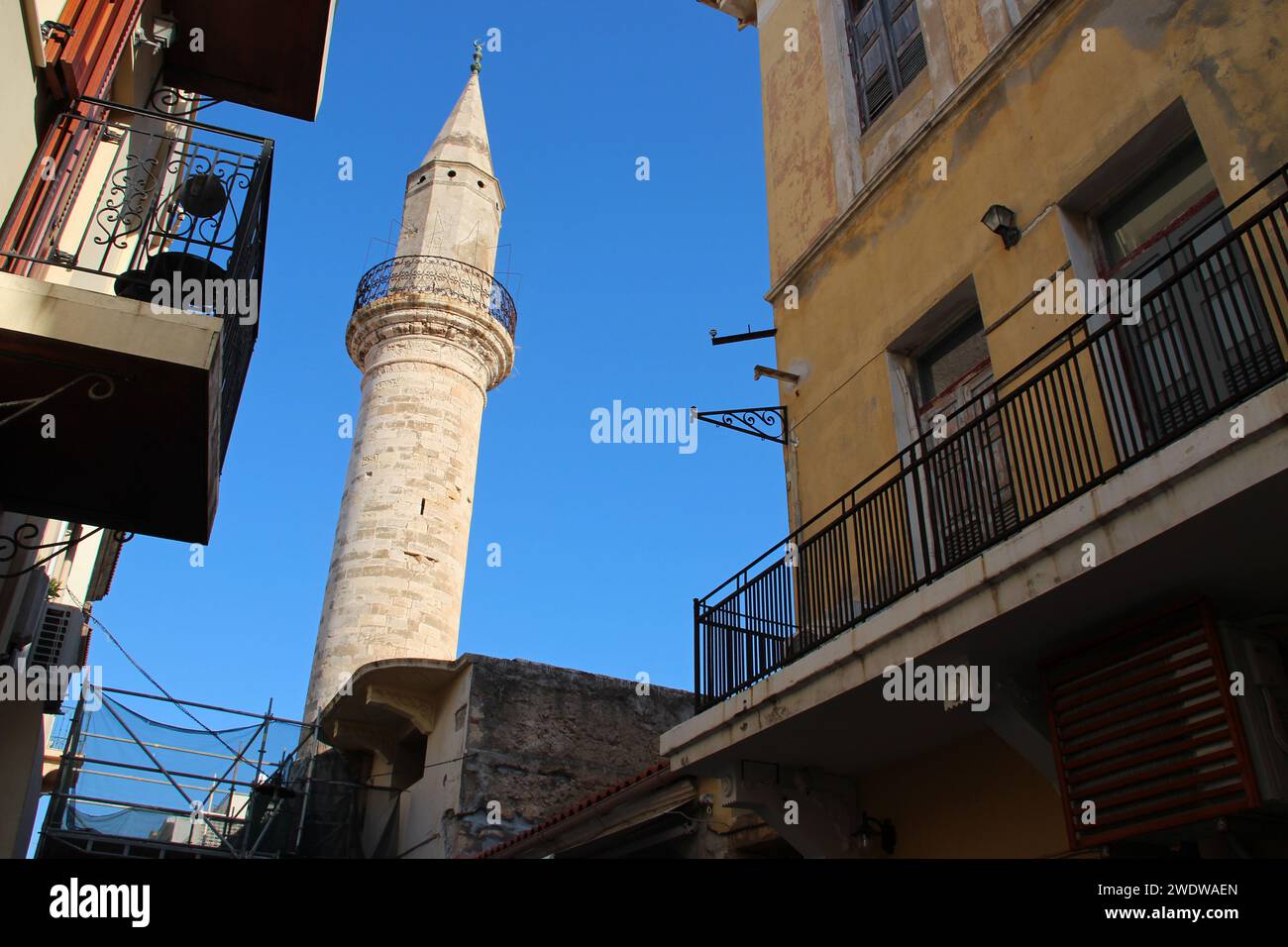 minareto aga ahmet a chania a creta in grecia Foto Stock