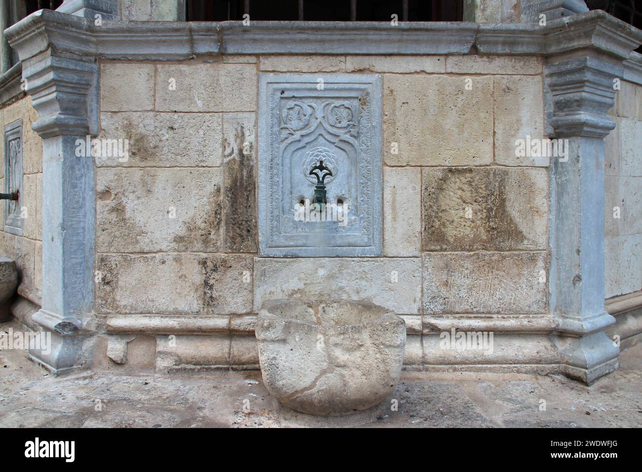 fontana pubblica (sebil) a heraklion a creta in grecia Foto Stock