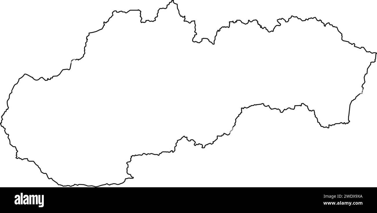 Icona mappa Slovacchia disegno illustrativo vettoriale Illustrazione Vettoriale