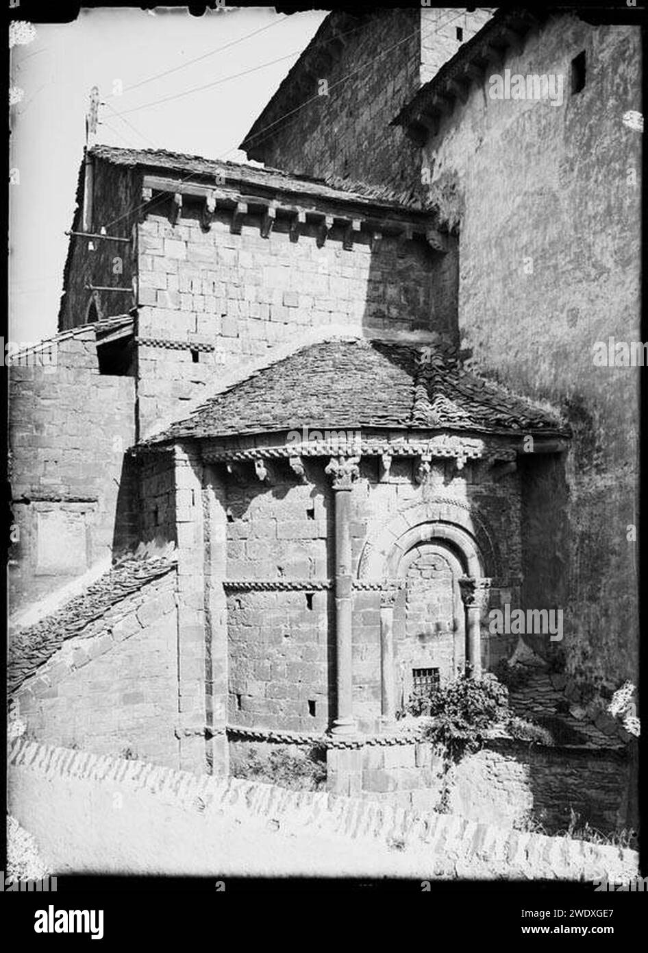 Absis de la catedral de Jaca. Foto Stock