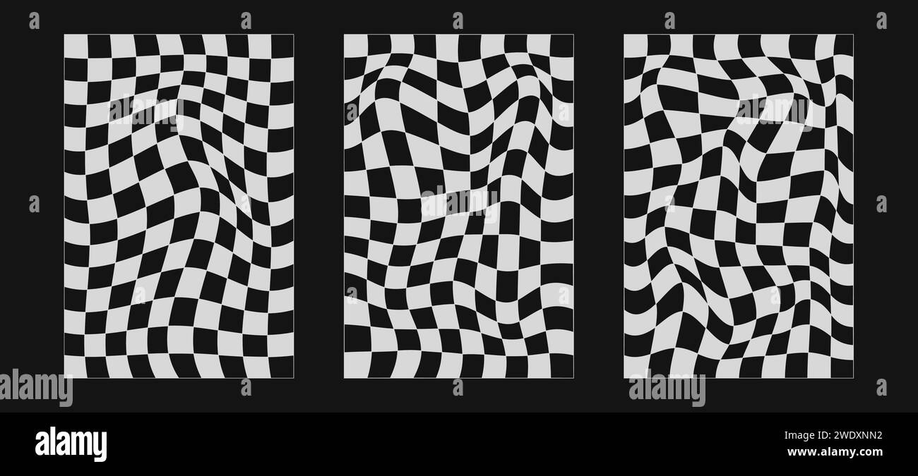 Wireframe astratti, elementi cyberpunk e griglie o sfere bianche prospettiche. Set futuristico dal design geometrico surreale. Forme y2k psichedeliche. Rave V Illustrazione Vettoriale