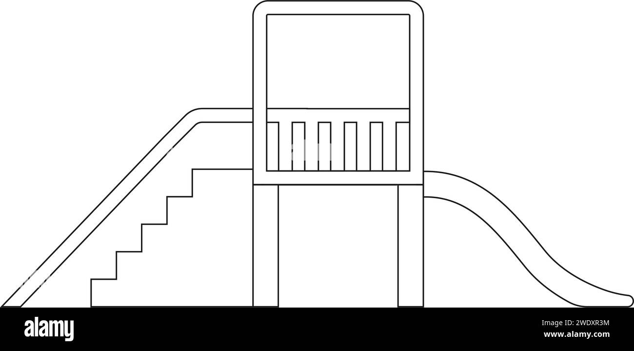 Icona diapositiva per bambini disegno illustrativo vettoriale Illustrazione Vettoriale