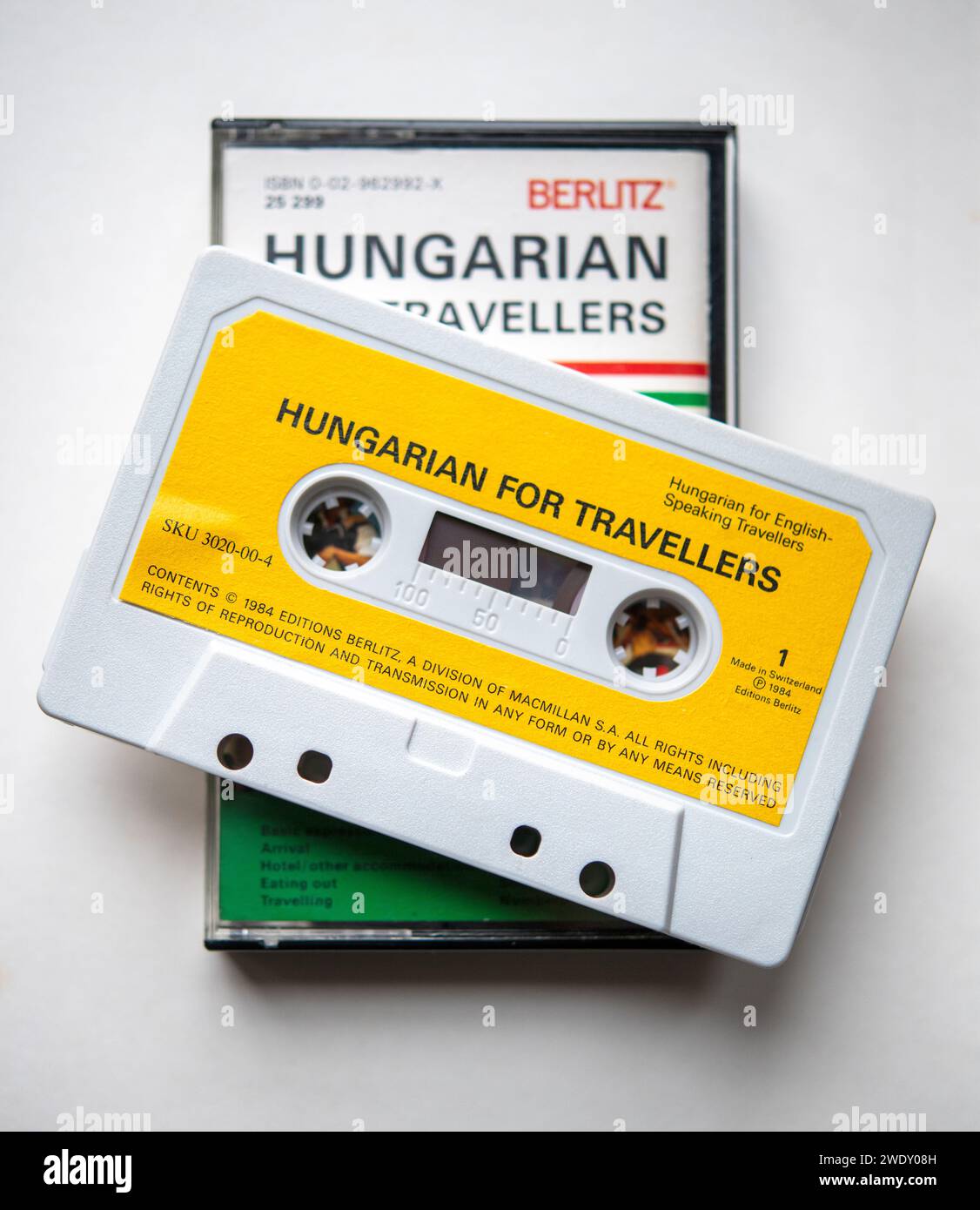 Cassetta ungherese per viaggiatori della biblioteca di apprendimento Berlitz Foto Stock