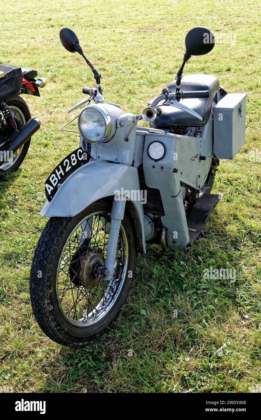 Frome, Somerset, UK - 23 settembre 2023: A 1965 Velocette Mk III LE Motorcycle, ABH 28C, al Somerset Festival of Transport 2023 Foto Stock