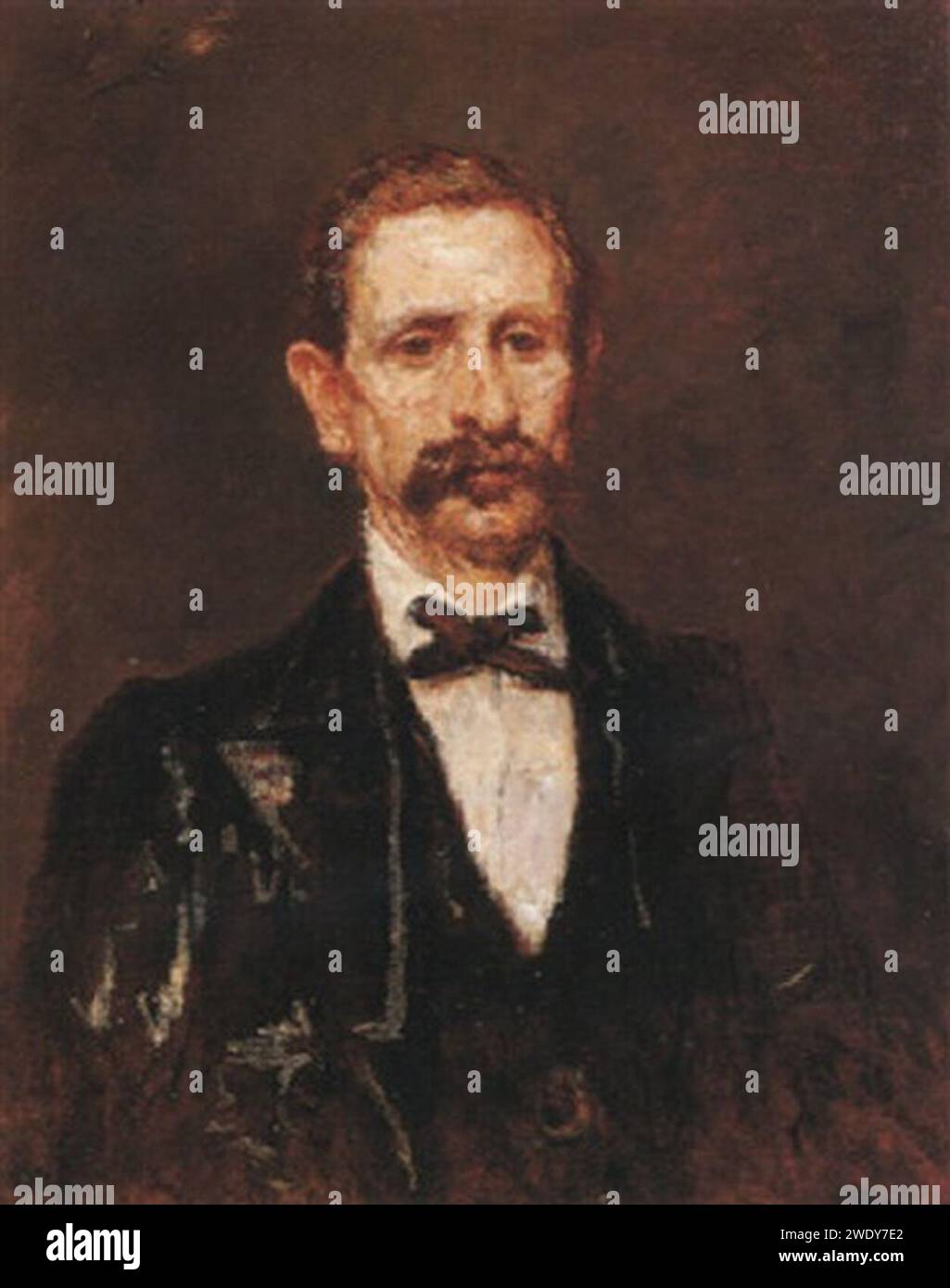 Adolphe-monticelli-lhomme--la-cravate-en-x. Foto Stock
