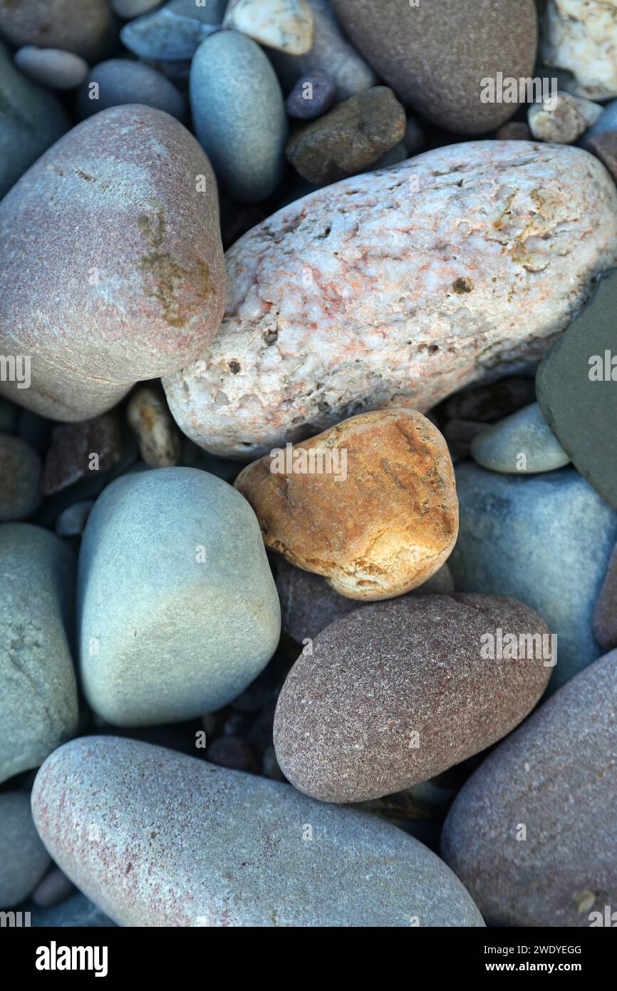 Mare Pebbles Foto Stock