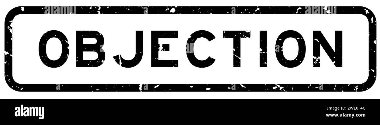 Timbro quadrato in gomma grunge nero su sfondo bianco Illustrazione Vettoriale