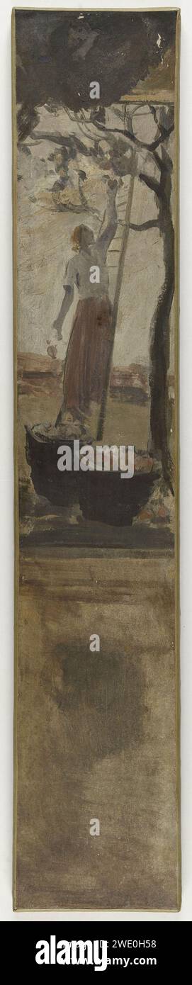 Albert (Paul Albert Besnard Besnard dit) - Esquisse pour la mairie du 4ème , la cueillette des pommes Foto Stock