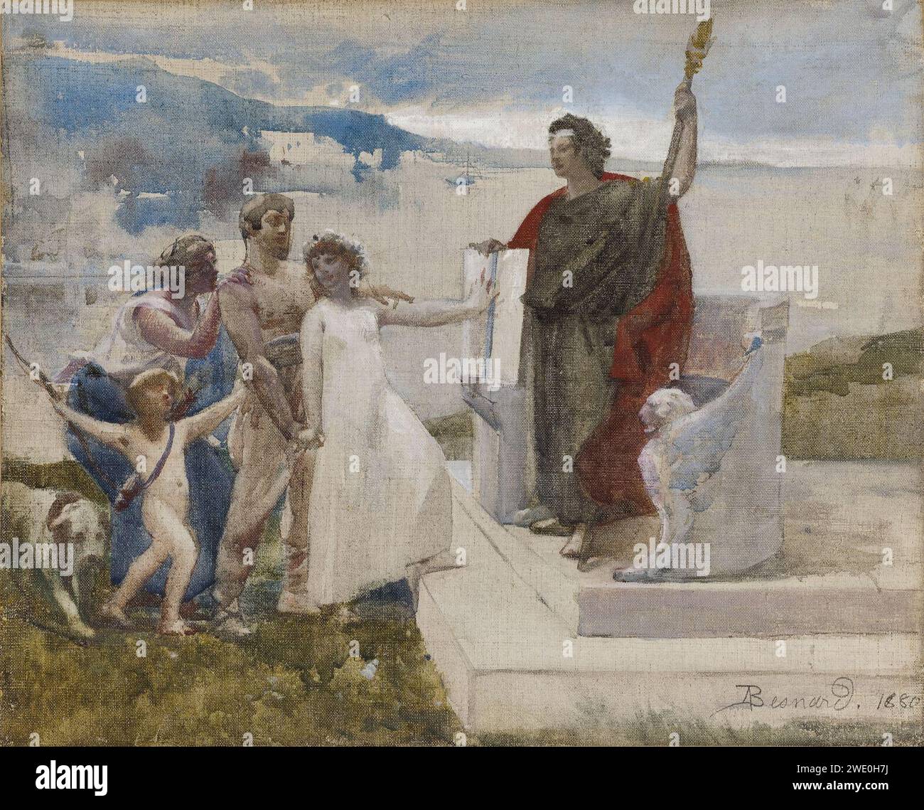 Albert (Paul Albert Besnard Besnard dit) - Esquisse pour la mairie du 19ème arrondissement de la Ville de Paris , le Mariage Foto Stock