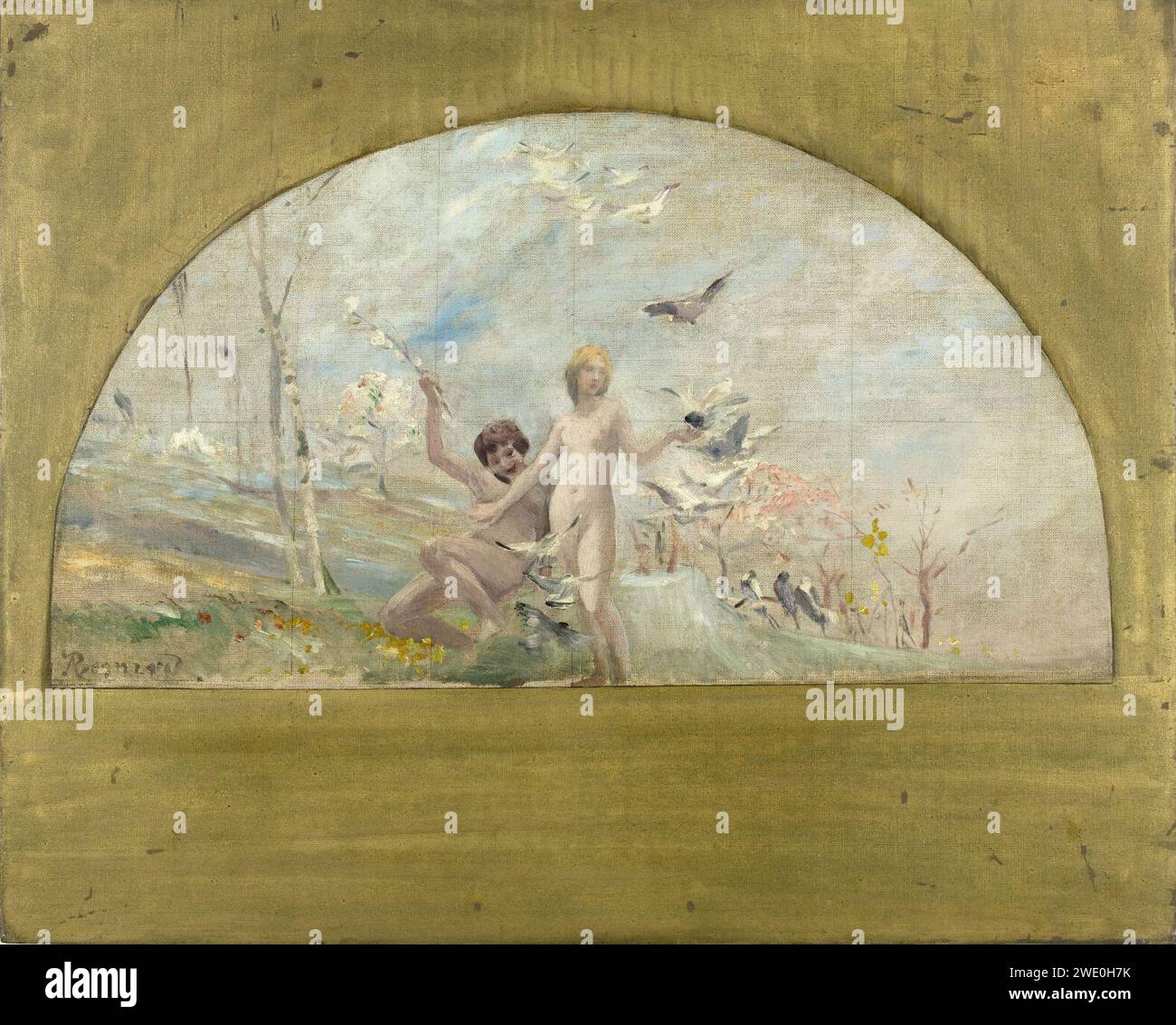 Albert (Paul Albert Besnard Besnard dit) - Esquisse pour la salle des mariages de la mairie du 1er , le Printemps ou le matin de la vie Foto Stock