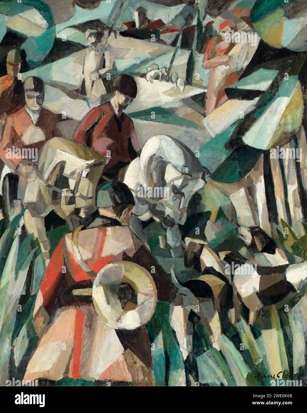 Albert Gleizes, la Chasse, 1911, olio su tela, 123,2 x 99 cm. Foto Stock