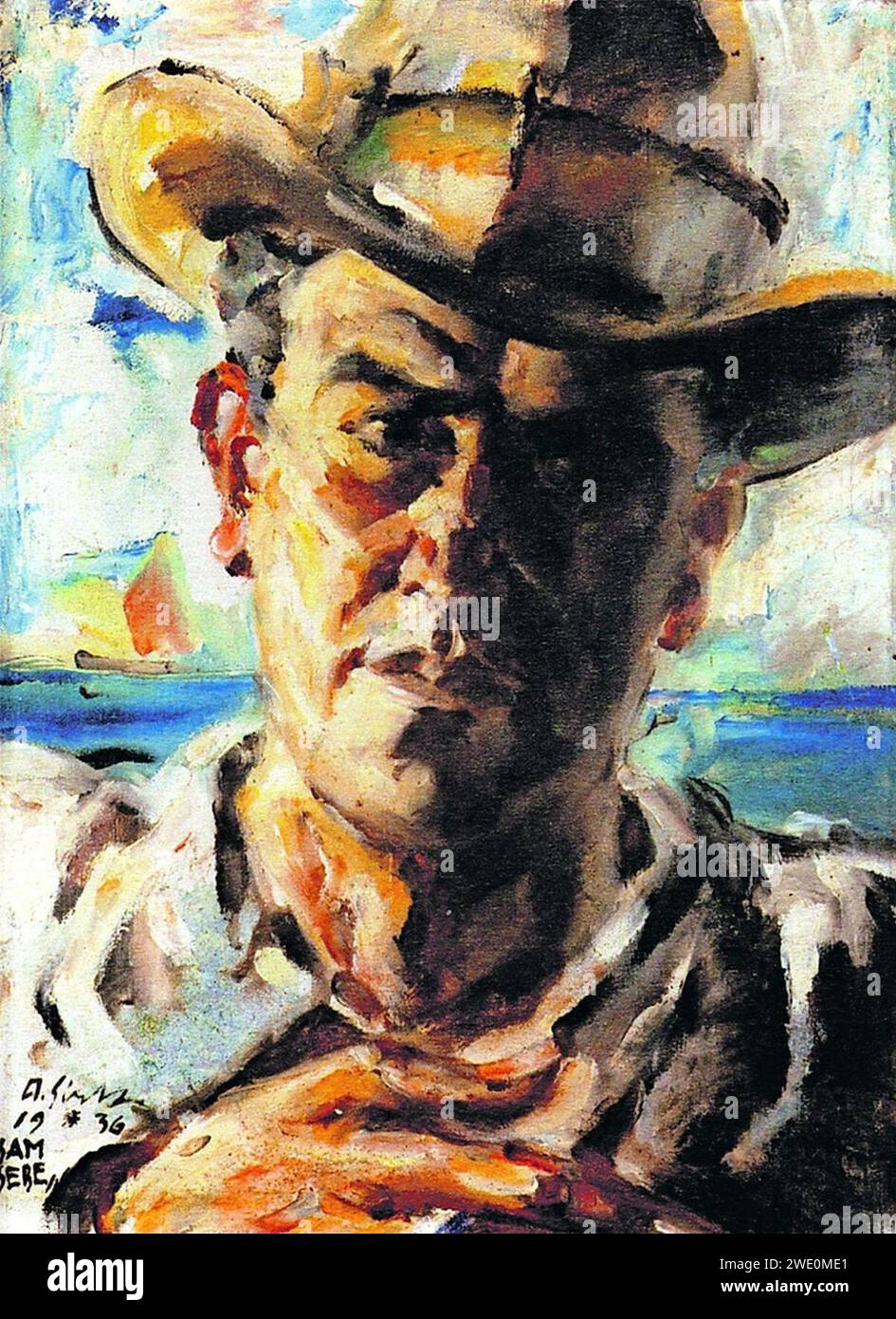 Albert Sirk - Avtoportret (4). Foto Stock