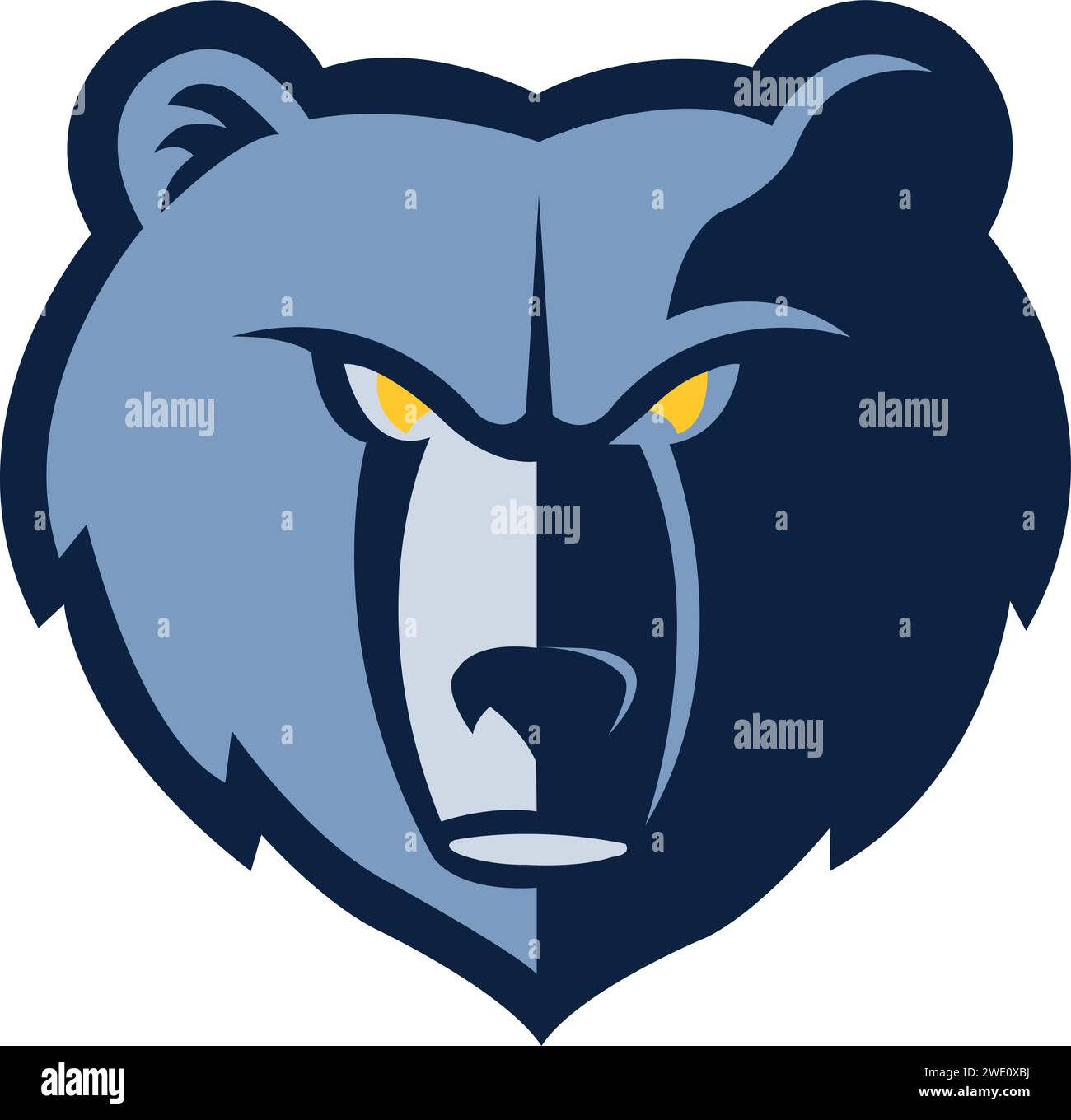 Il logo Memphis Grizzlies ruggisce con orgoglio, incarnando lo spirito feroce della squadra dentro e fuori dal campo Illustrazione Vettoriale