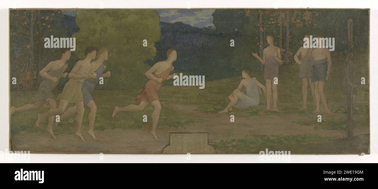 Alexandre Séon - Esquisse pour la salle des mariages de la mairie de Montreuil-sous-Bois , Les éphèbes Foto Stock