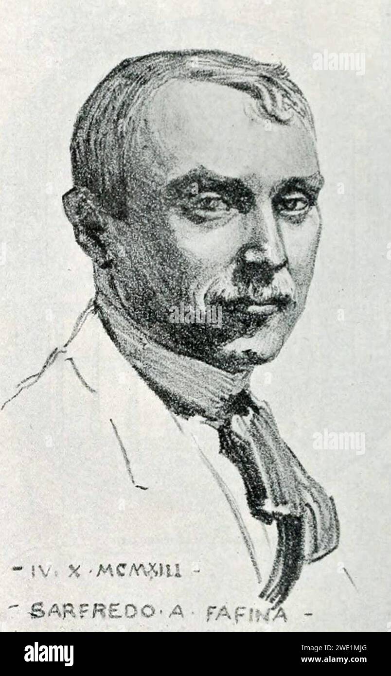 Alfredo Baruffi ritratto di Giuseppe Ugonia. Foto Stock