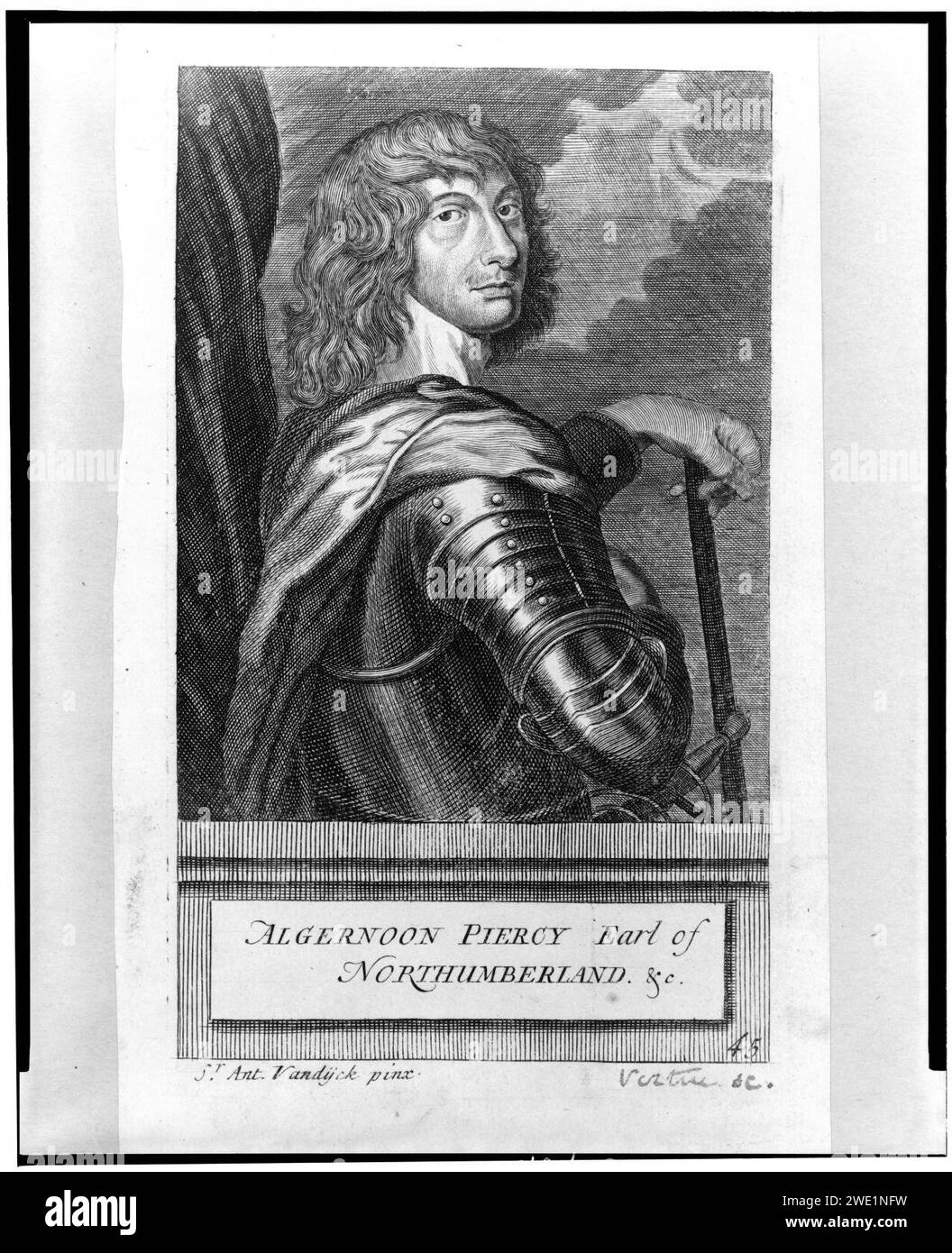 Algernoon Piercy (ossia Algernon Percy), Conte di Northumberland ecc. - Suor Ant. Vandyck ha pinx. ; Vertue sc. Foto Stock
