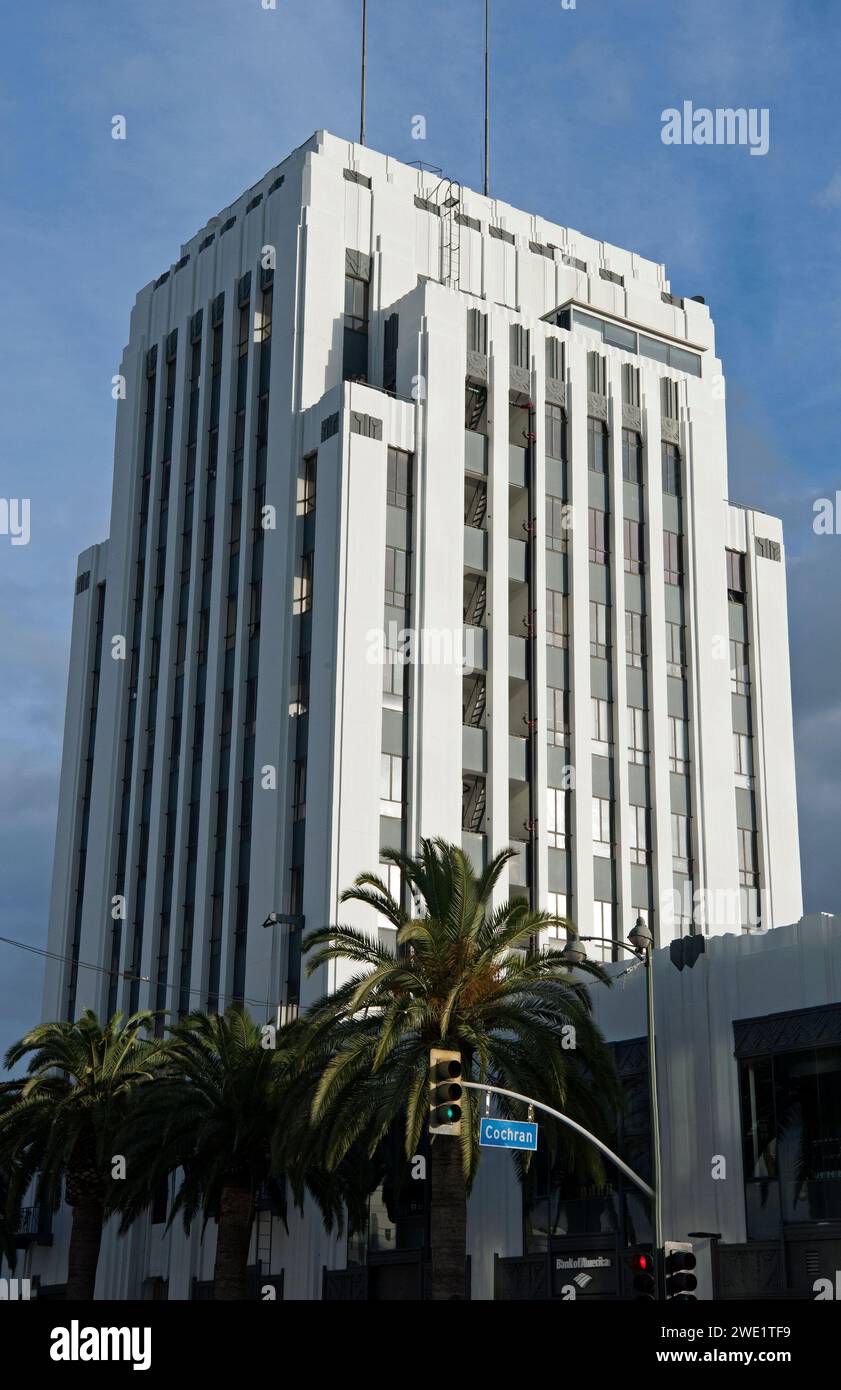 Edificio Dominguez-Wilshire, edificio, architettura, Art Deco, Wilshire, Boulevard, Los Angeles, California, Stati Uniti Foto Stock