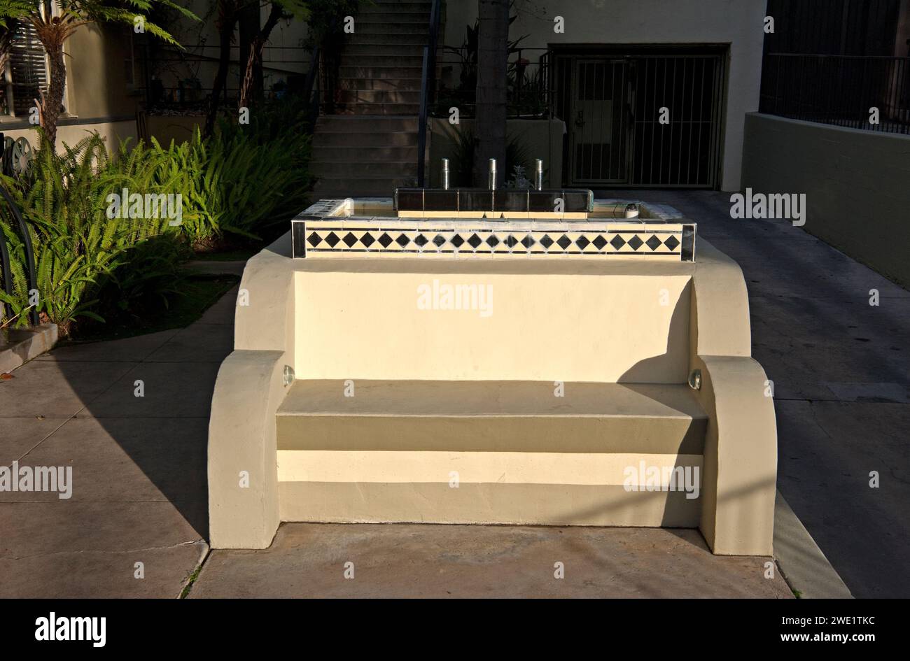 Dettaglio, Art Deco, residenziale, edificio, Rossmore, midtown, Los Angeles, Caifornia, USA Foto Stock