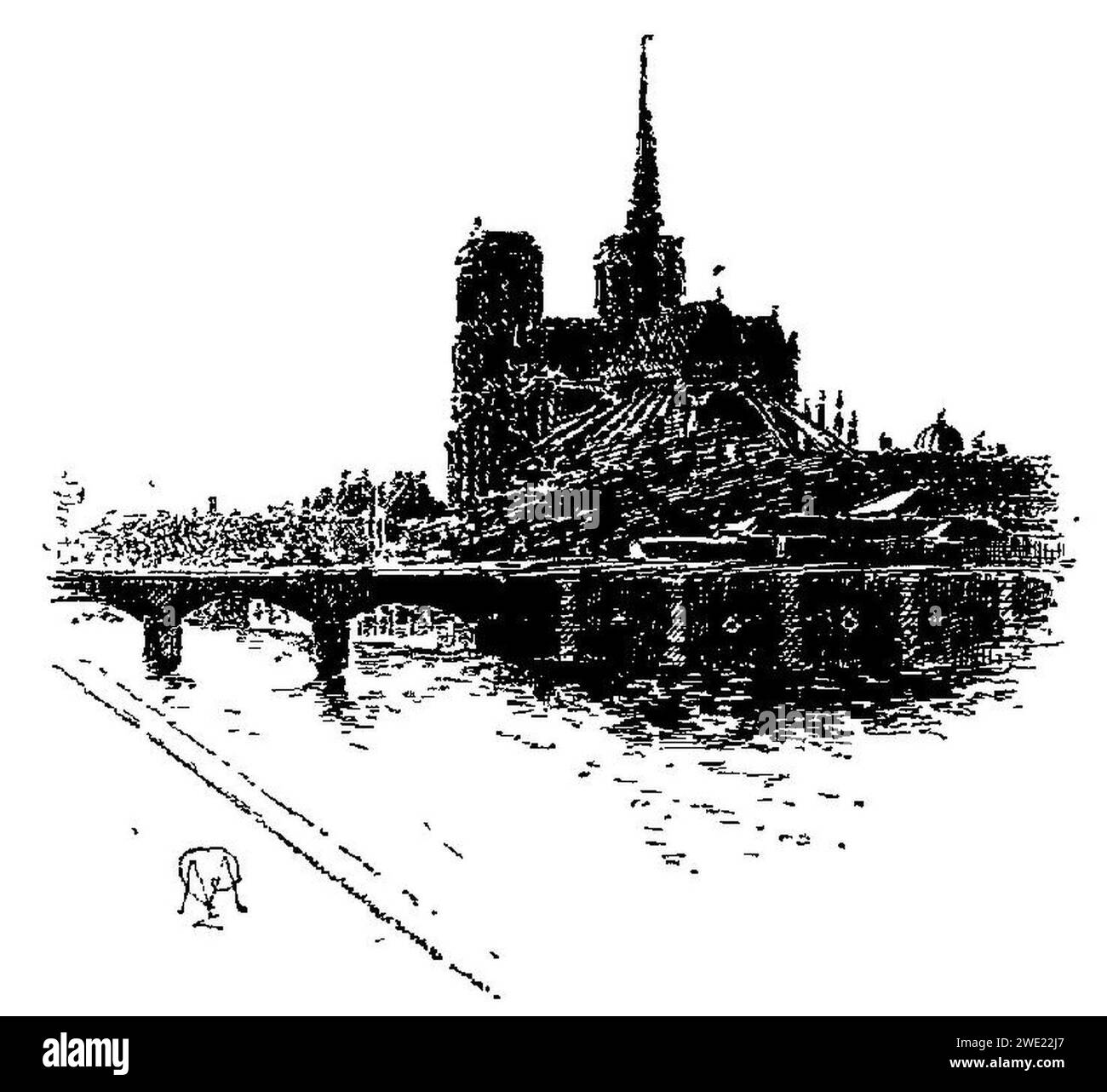 Alphonse Daudet - la Belle Nivernaise - Chapitre IV - immagine 11. Foto Stock