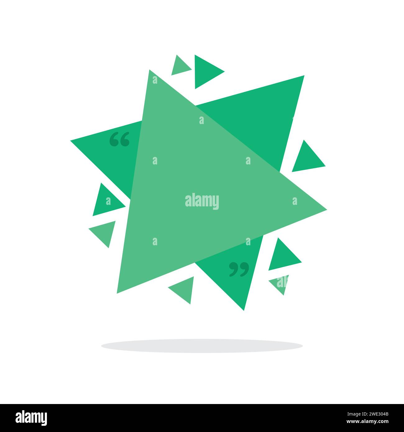 Icona della cornice della casella di quotazione in stile piatto. Dialogo vocale su sfondo isolato illustrazione vettoriale Illustrazione Vettoriale