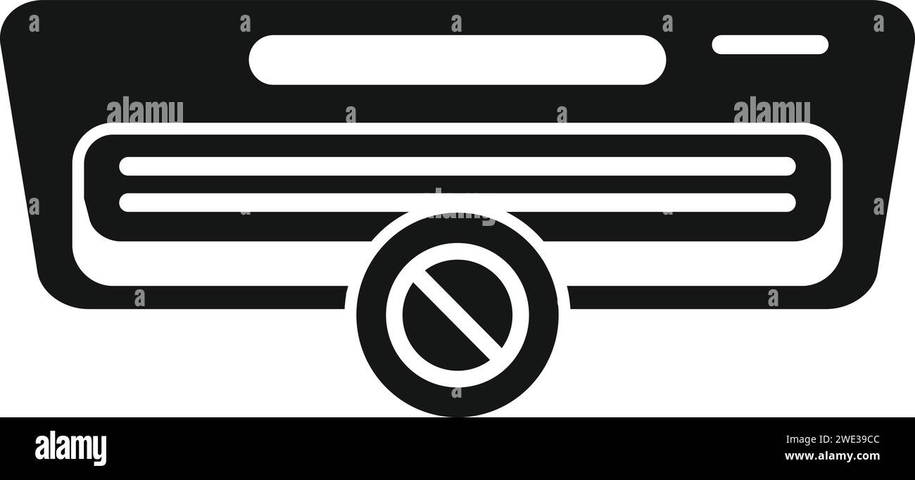 Icona aria condizionata rotta vettore semplice. Impianto pompa. Pulire il processo di filtraggio Illustrazione Vettoriale