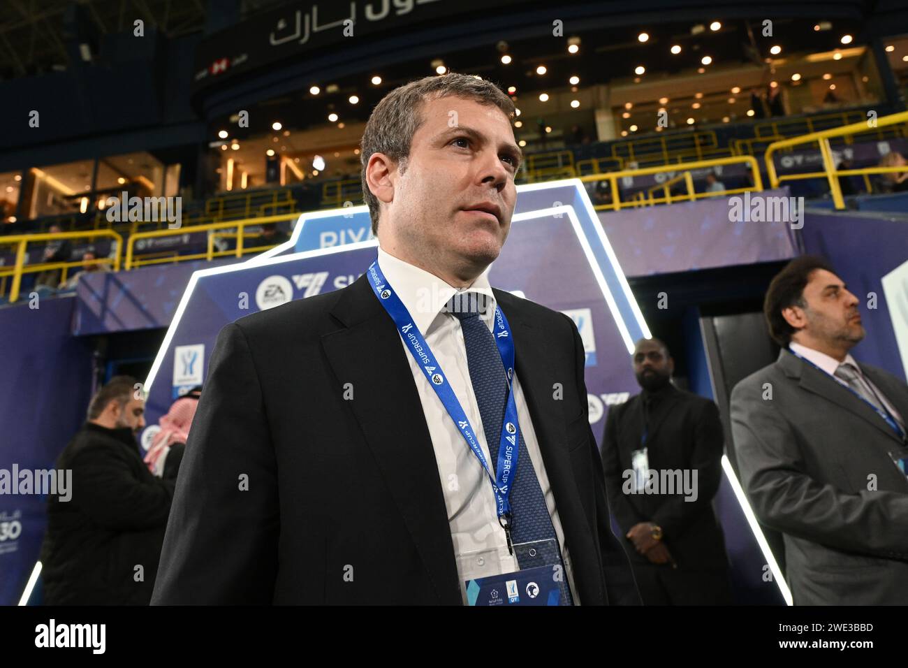 Riyadh, Arabia Saudita. 22 gennaio 2024. Lorenzo Casini (Lega A) durante la finale italiana della Supercoppa tra Napoli 0-1 Inter allo Stadio al-Awwal il 22 gennaio 2024 a Riyad, Italia. Credito: Maurizio Borsari/AFLO/Alamy Live News crediti: Aflo Co.. Ltd./Alamy Live News Foto Stock