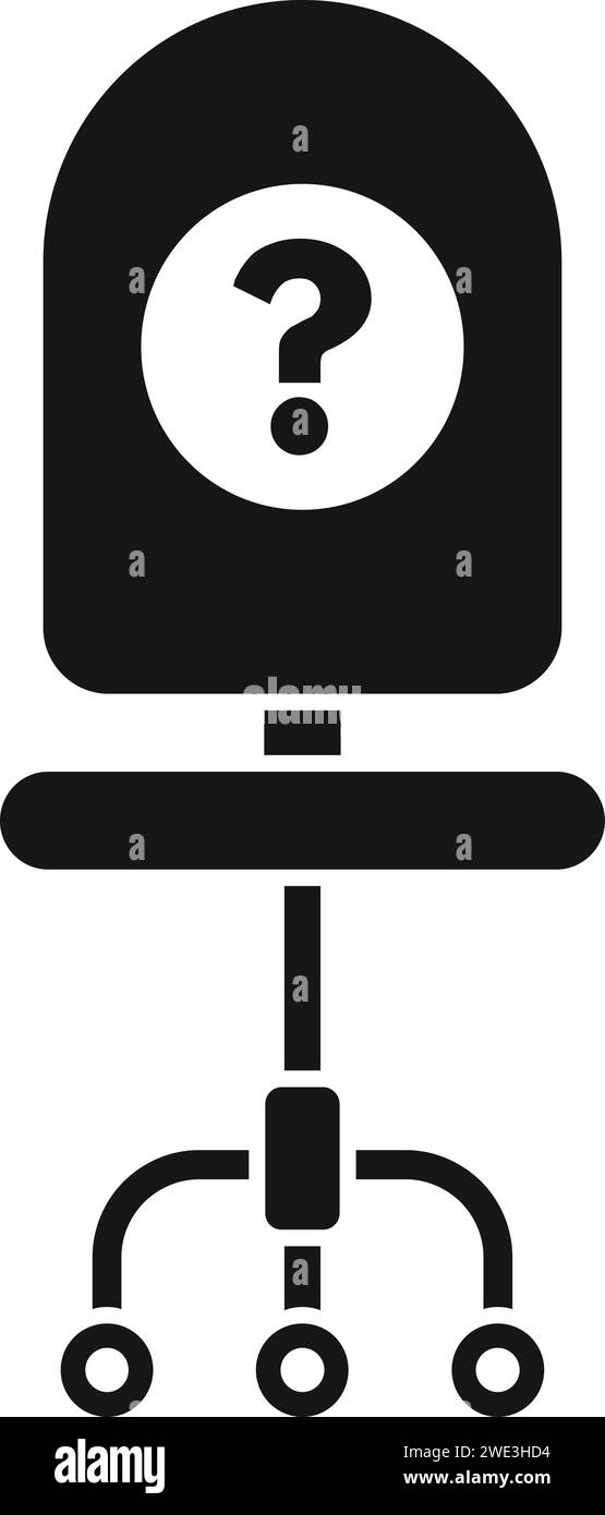 Icona Free Manager chair Simple Vector (vettore semplice). Cerca candidato. cv tempo del personale Illustrazione Vettoriale
