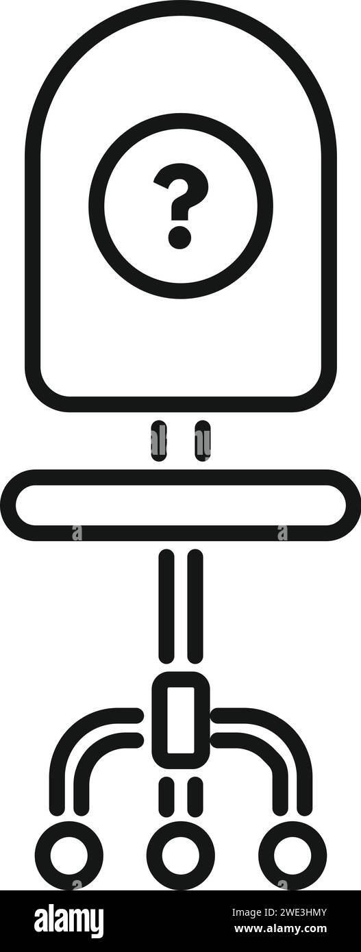 Icona Free Manager chair outline Vector. Cerca candidato. cv tempo del personale Illustrazione Vettoriale