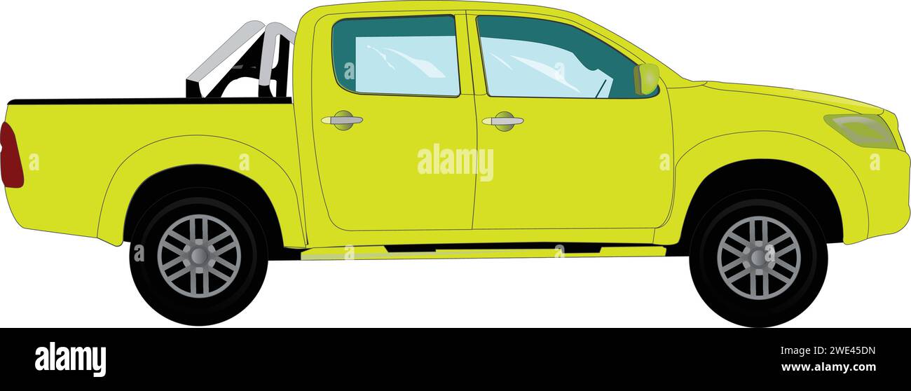 Vettore del pick-up verde Illustrazione Vettoriale