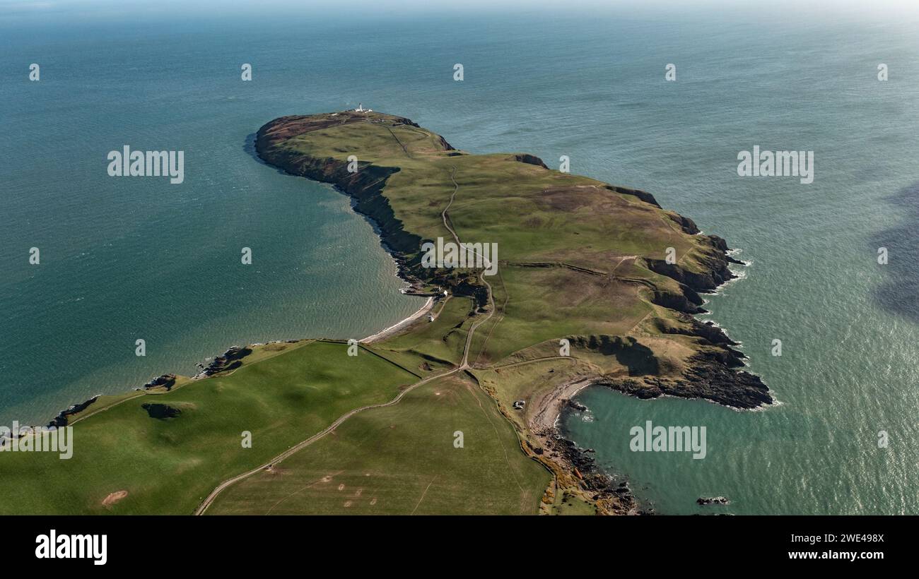 Una vista aerea del toro di Galloway, il punto più meridionale della Scozia Foto Stock