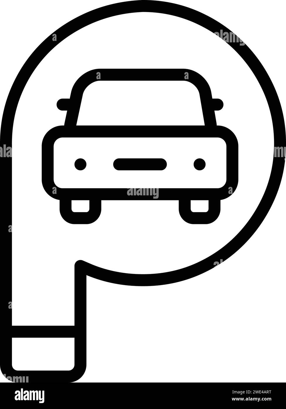 Icona per il cartello del parcheggio, segnaletica stradale Illustrazione Vettoriale