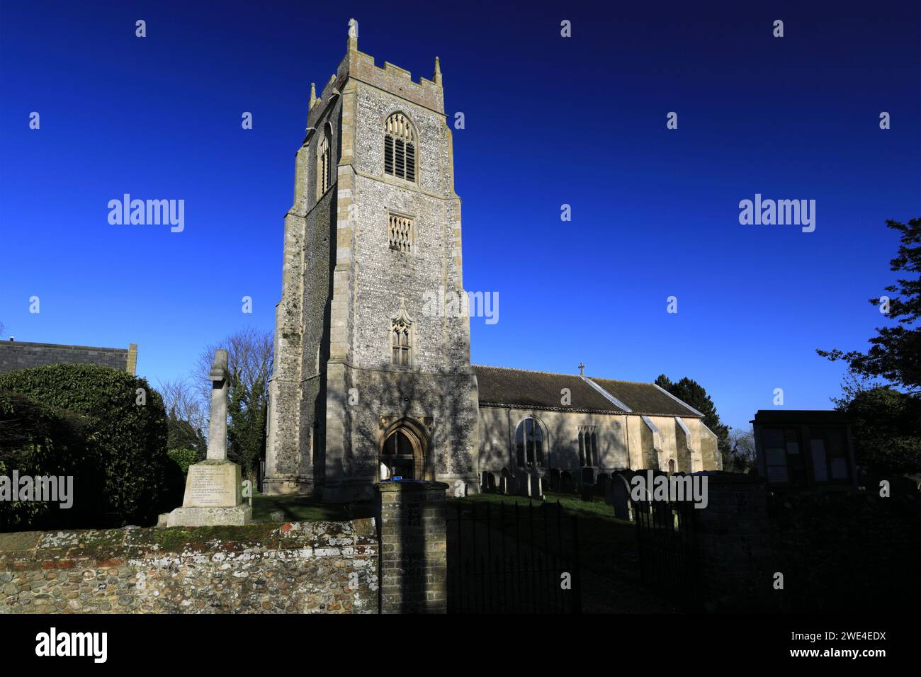 La chiesa di St Marys, Holme Next the Sea Village; North Norfolk; Inghilterra; Regno Unito Foto Stock