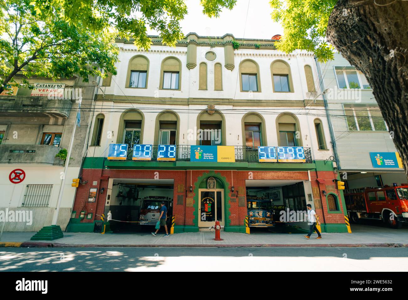 dipartimento dei vigili del fuoco bomberos de la boca a buenos aires, argentina - 2 dicembre 2023. Foto di alta qualità Foto Stock