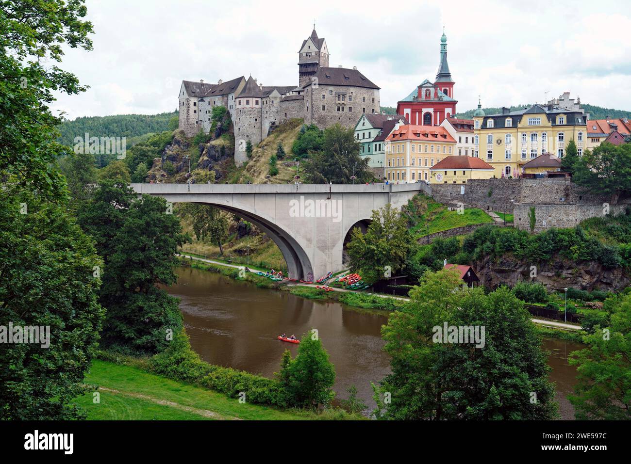 castello, Loket, distretto, Sokolov, regione, Karlovarsky kraj, repubblica Ceca Foto Stock