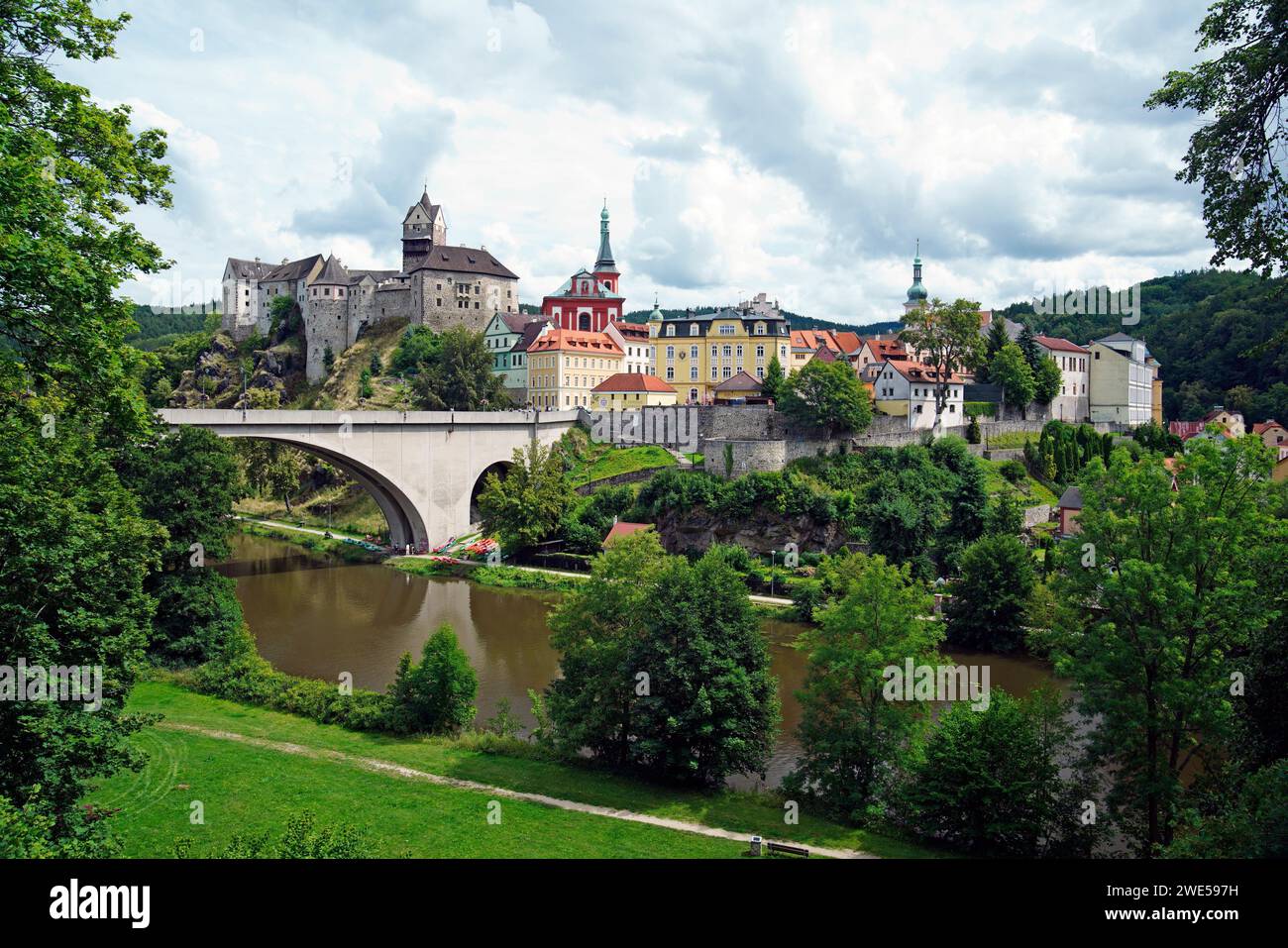 castello, Loket, distretto, Sokolov, regione, Karlovarsky kraj, repubblica Ceca Foto Stock