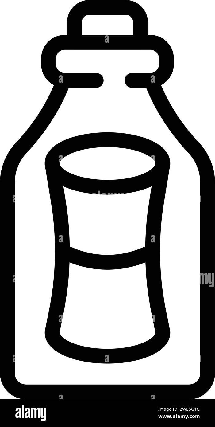 Icona del contenitore di messaggi per il contorno del vettore. Arresto del segnale. Vetro di sughero Illustrazione Vettoriale